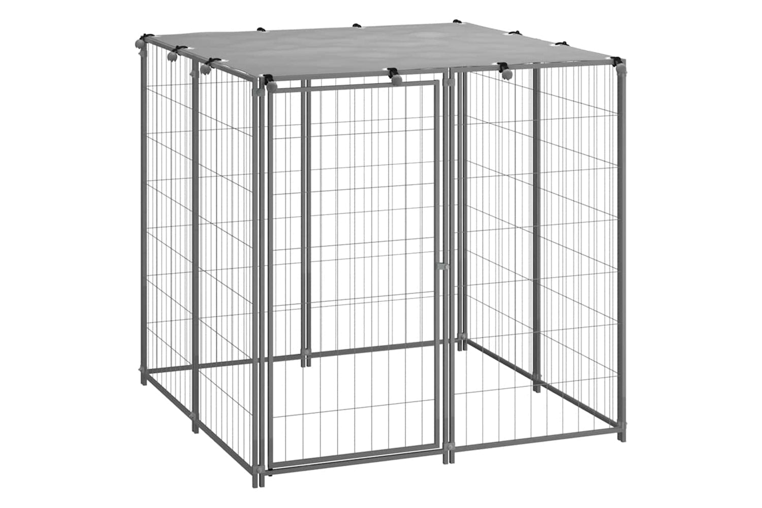 Vidaxl Dog Kennel Silver 110x110x110 Cm Steel