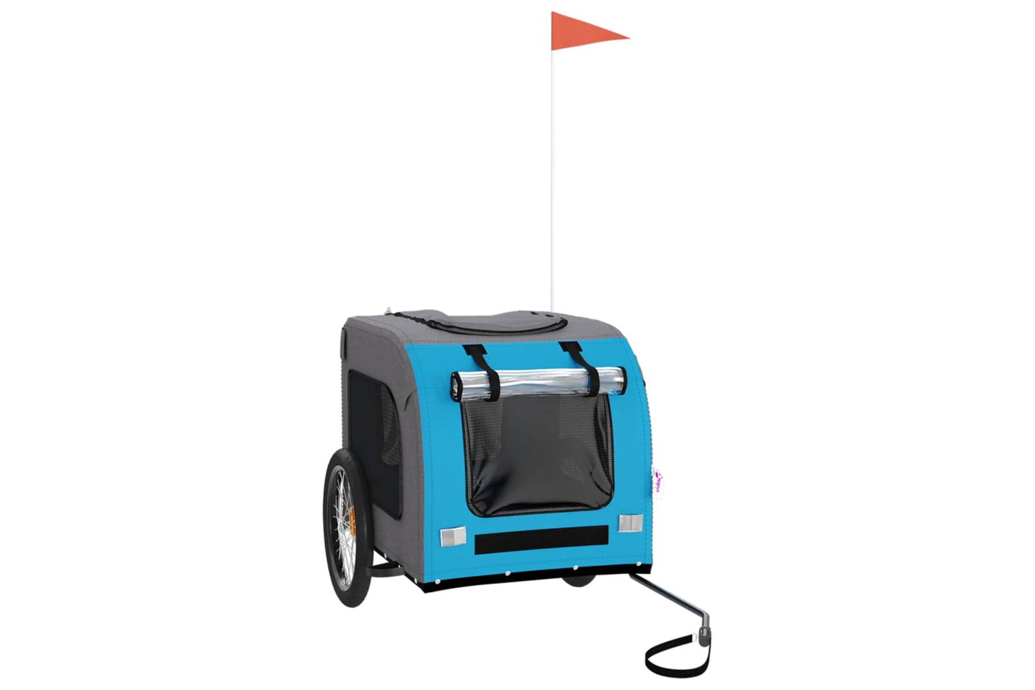 Vidaxl 93841 Pet Bike Trailer Blue And Grey Oxford Fabric&iron