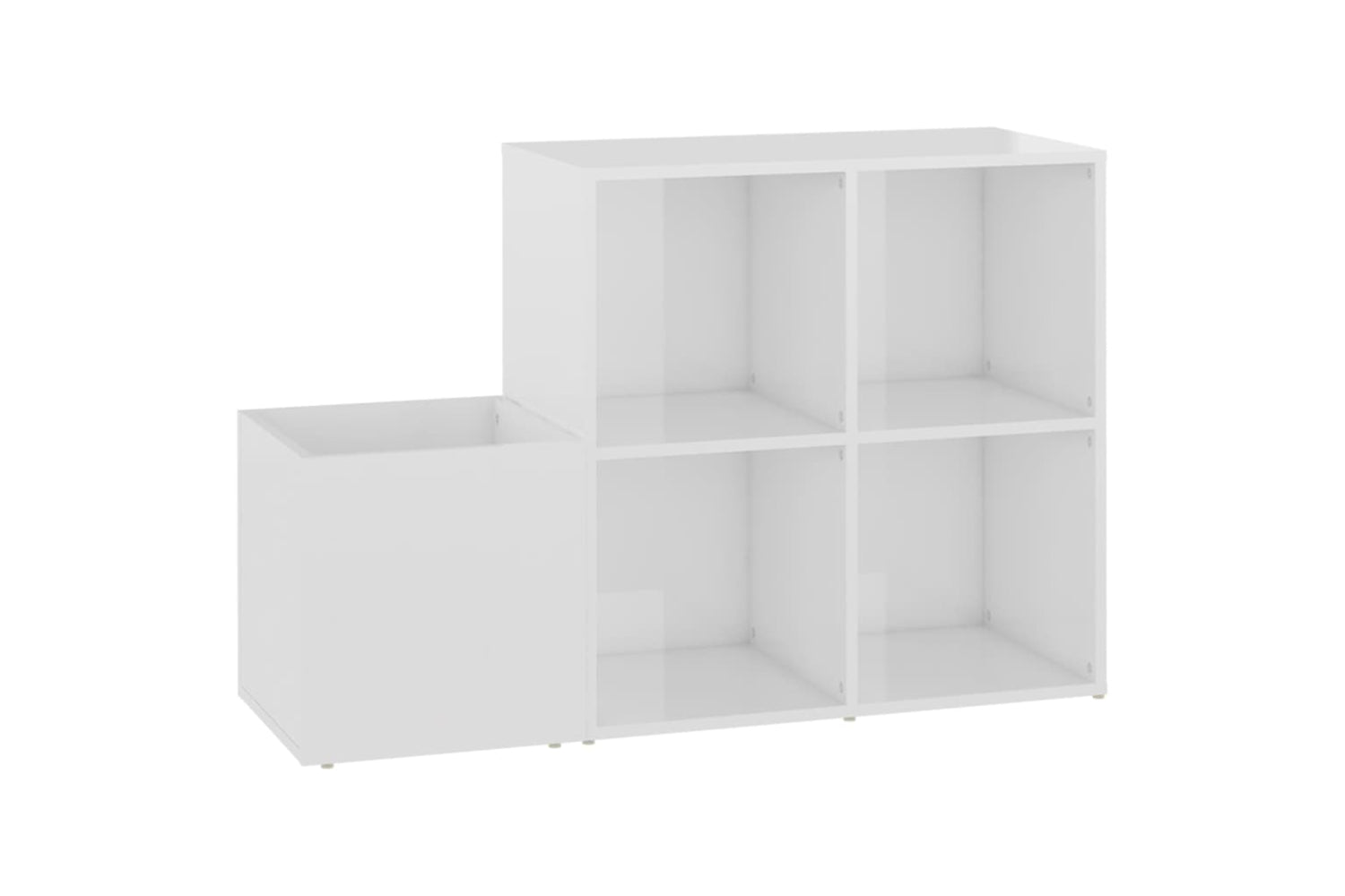 vidaXL 808257 Hall Shoe Cabinet High Gloss White 105x35.5x70cm Engineered Wood