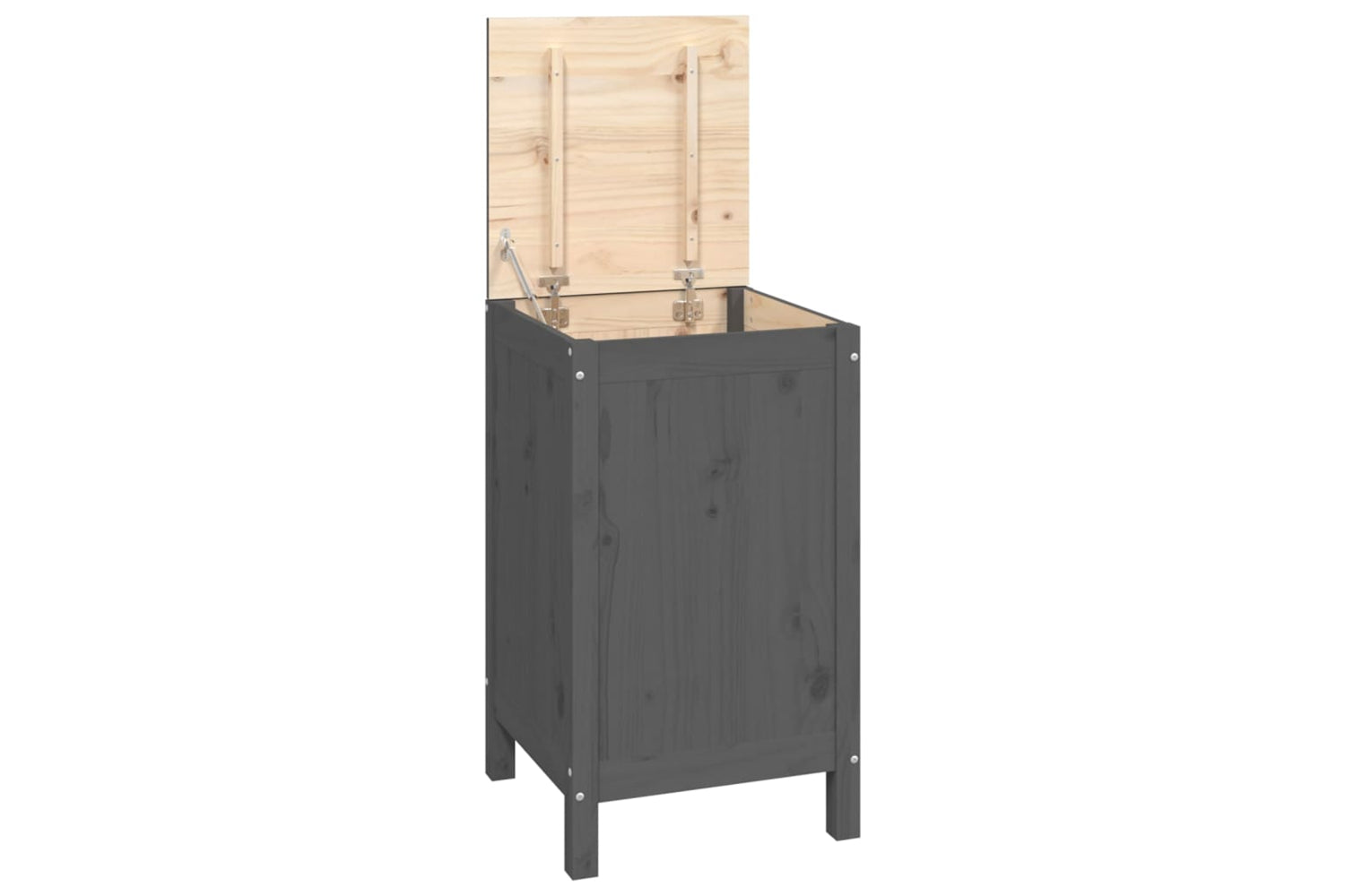 vidaXL 823576 Laundry Box Grey 44x44x76cm Solid Wood Pine