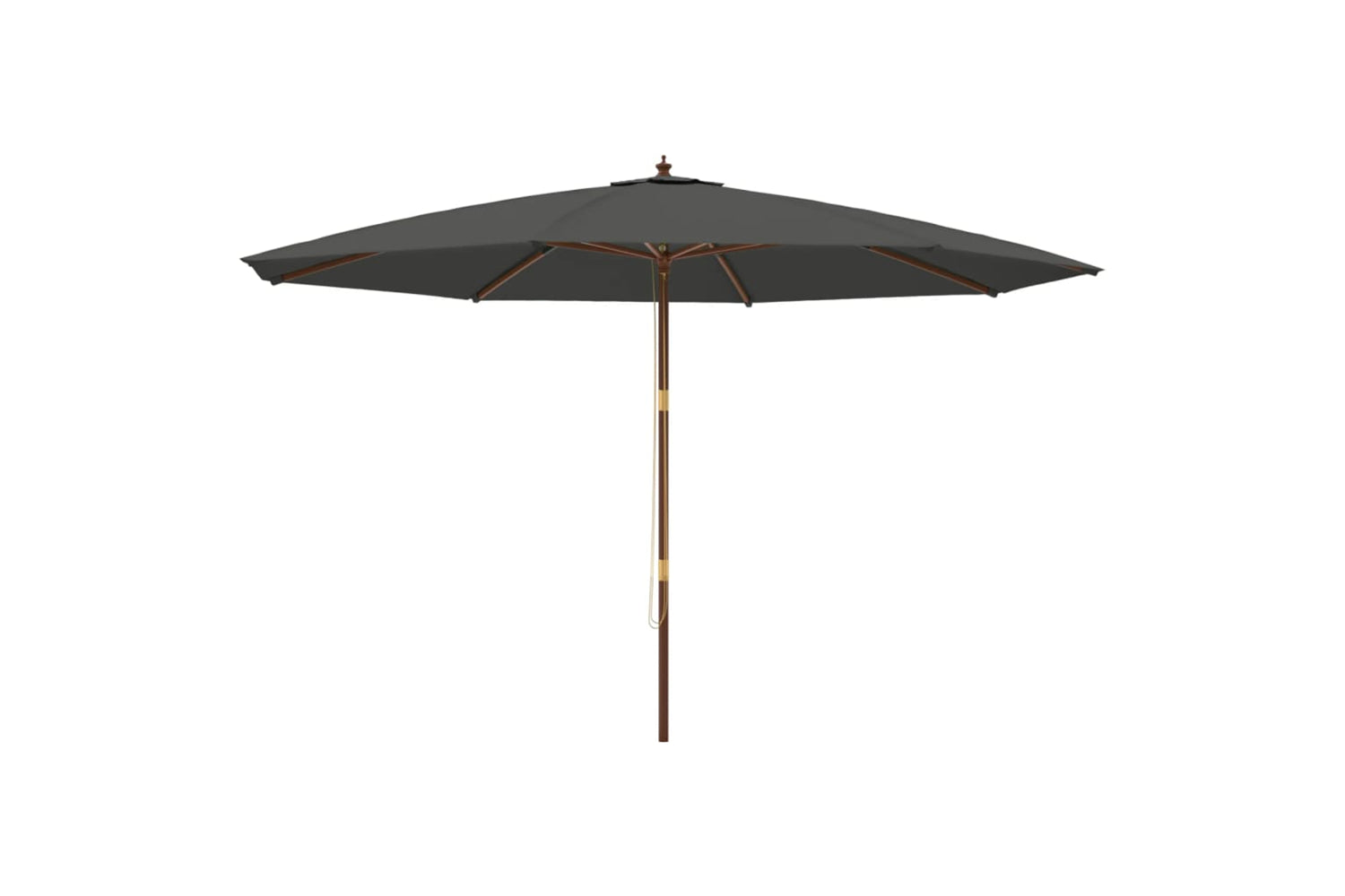 vidaXL 363177 Garden Parasol With Wooden Pole Anthracite 400x273cm