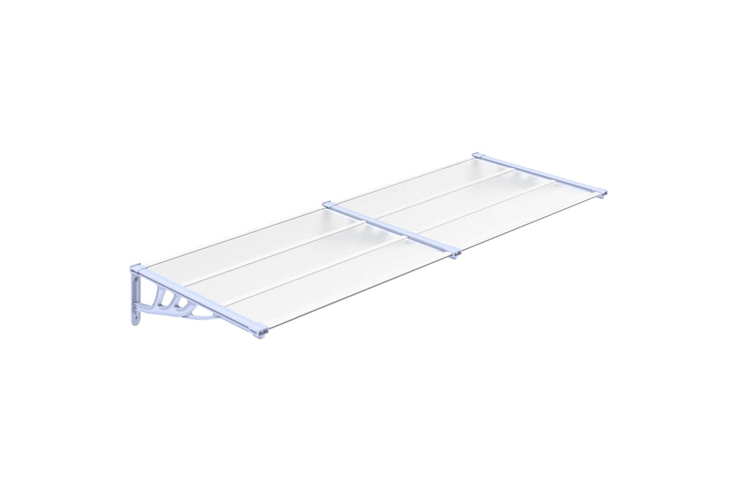 Vidaxl Door Canopy Grey And Transparent 239x90 Cm Polycarbonate