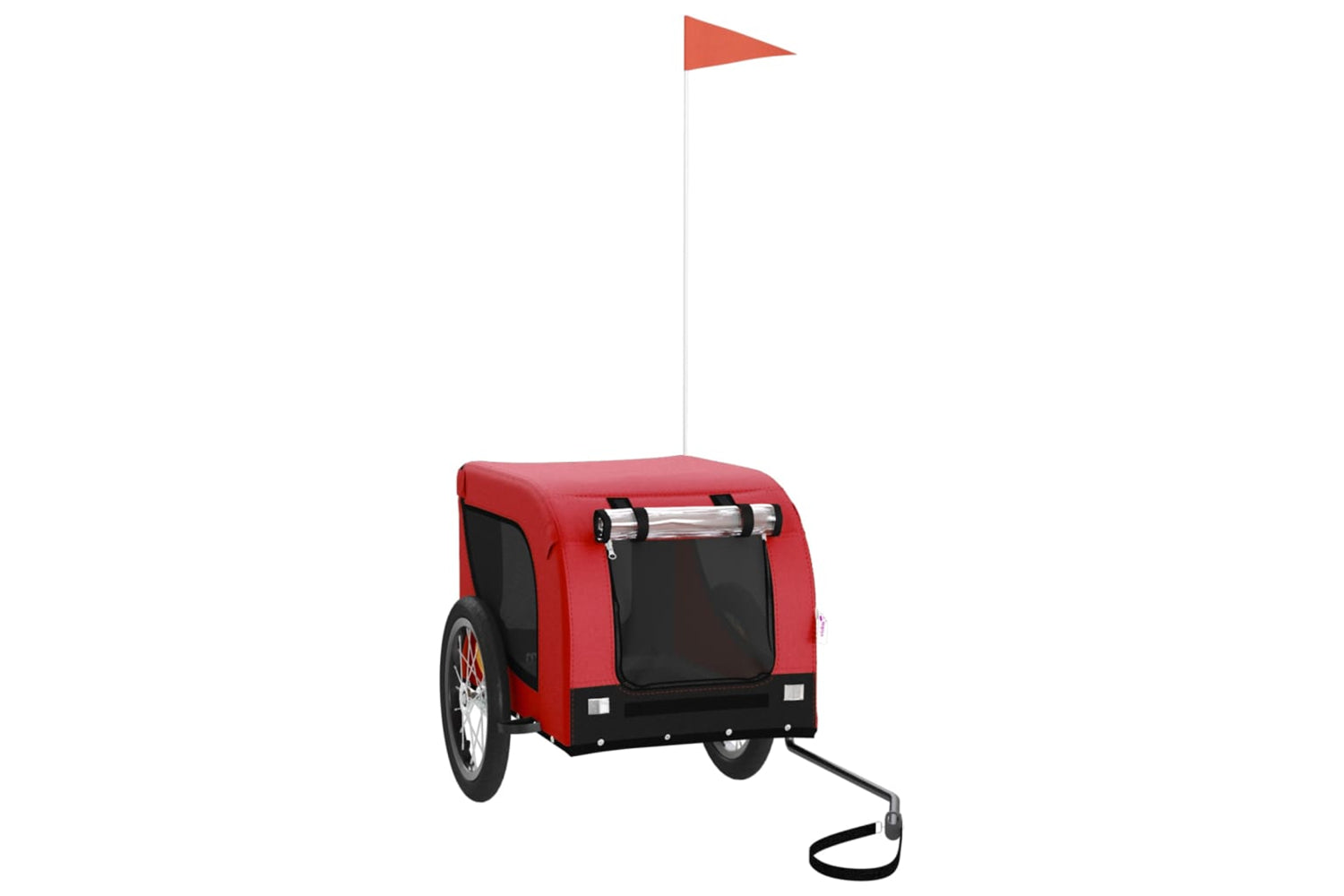 Vidaxl 93999 Pet Bike Trailer Red And Black Oxford Fabric And Iron