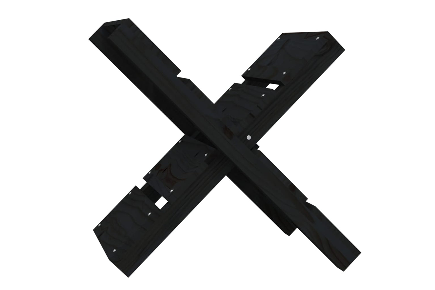 vidaXL 822451 Log Holder Black 47x39.5x48cm Solid Wood Pine