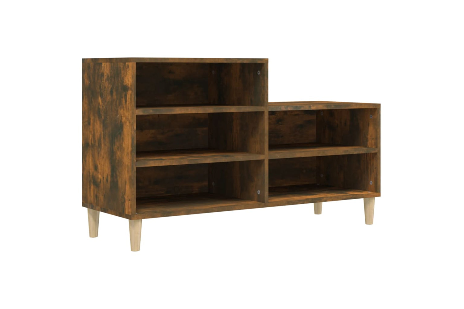 vidaXL 819729 Shoe Cabinet Smoked Oak 102x36x60cm Engineered Wood