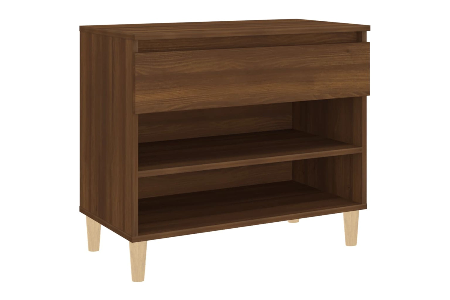vidaXL 819763 Shoe Cabinet Brown Oak 70x36x60cm Engineered Wood
