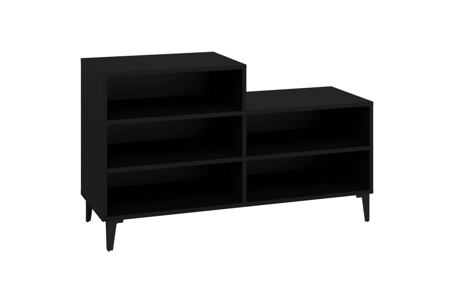 vidaXL 819733 Shoe Cabinet Black 102x36x60cm Engineered Wood