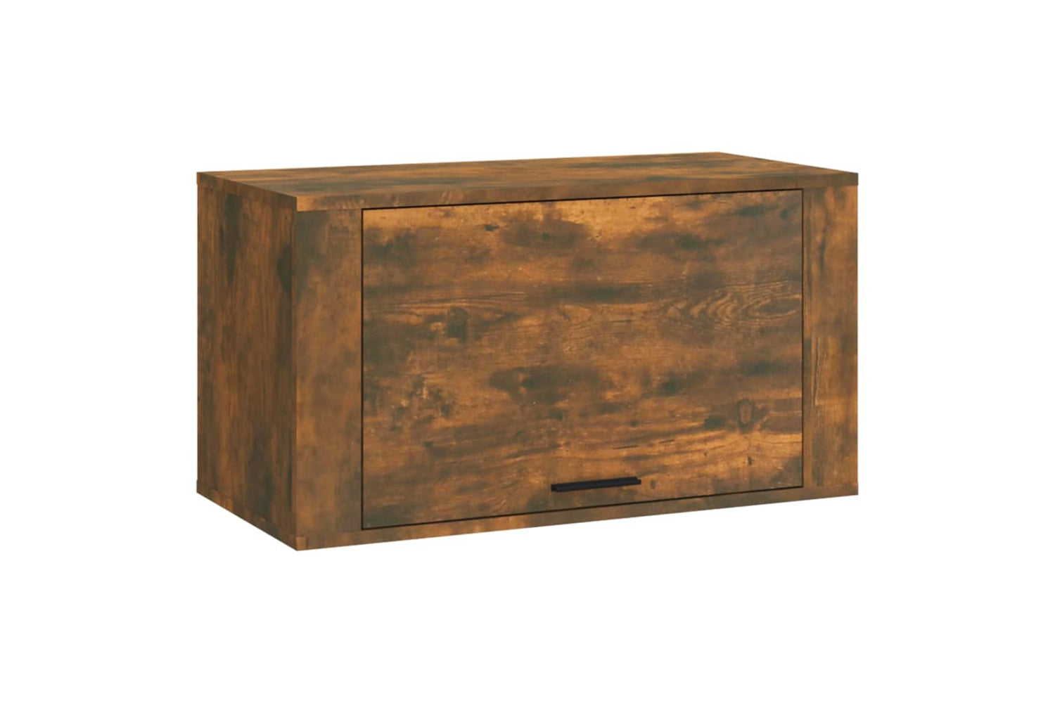 vidaXL 821017 Wall-mounted Shoe Cabinet Smoked Oak 70x35x38cm Solid Wood Pine