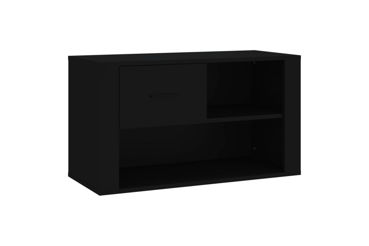 vidaXL 816753 Shoe Cabinet Black 80x35x45cm Engineered Wood