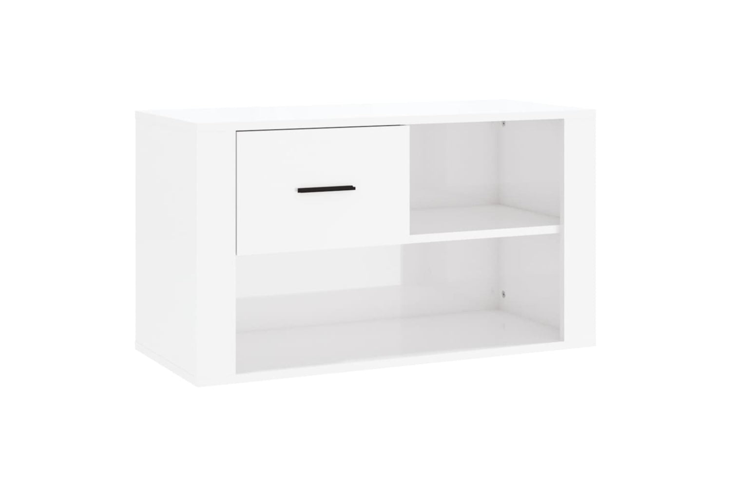 vidaXL 816754 Shoe Cabinet High Gloss White 80x35x45cm Engineered Wood