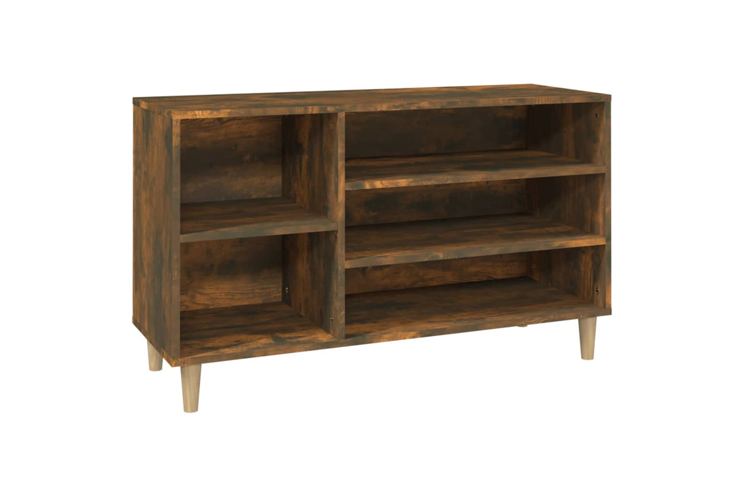 vidaXL 819745 Shoe Cabinet Smoked Oak 102x36x60cm Engineered Wood
