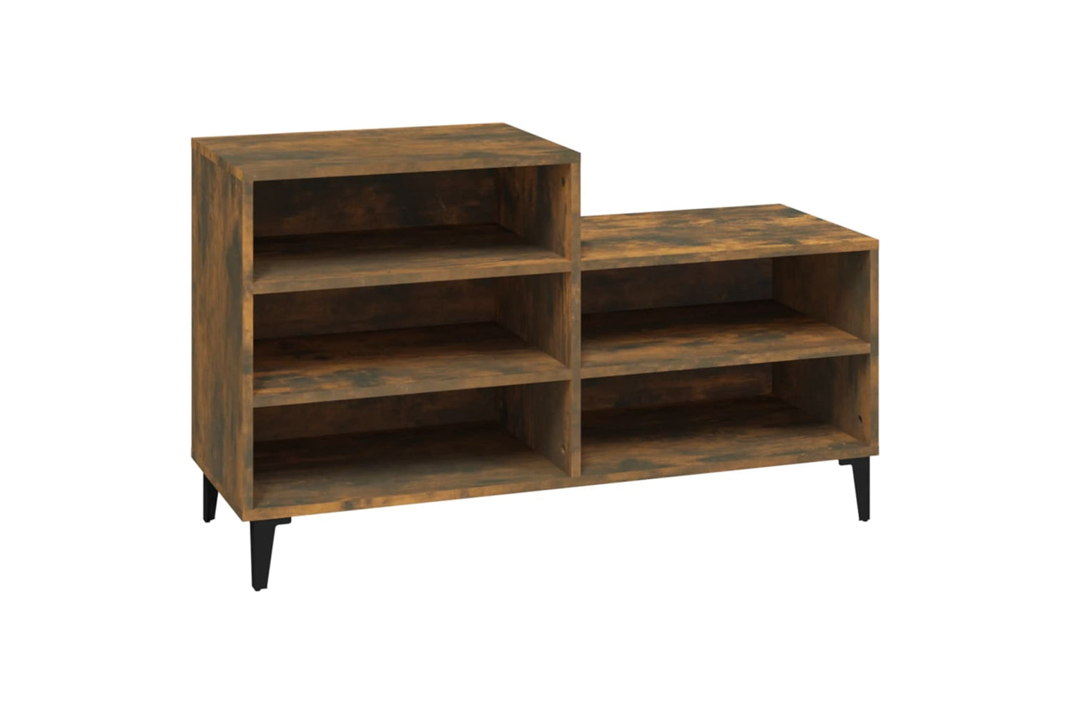 vidaXL 819737 Shoe Cabinet Smoked Oak 102x36x60cm Engineered Wood