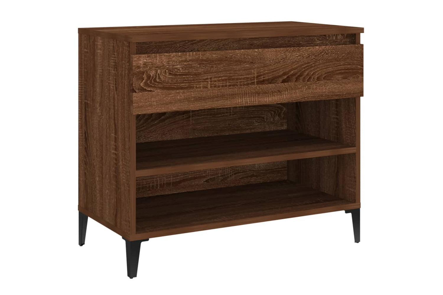 vidaXL 819771 Shoe Cabinet Brown Oak 70x36x60cm Engineered Wood