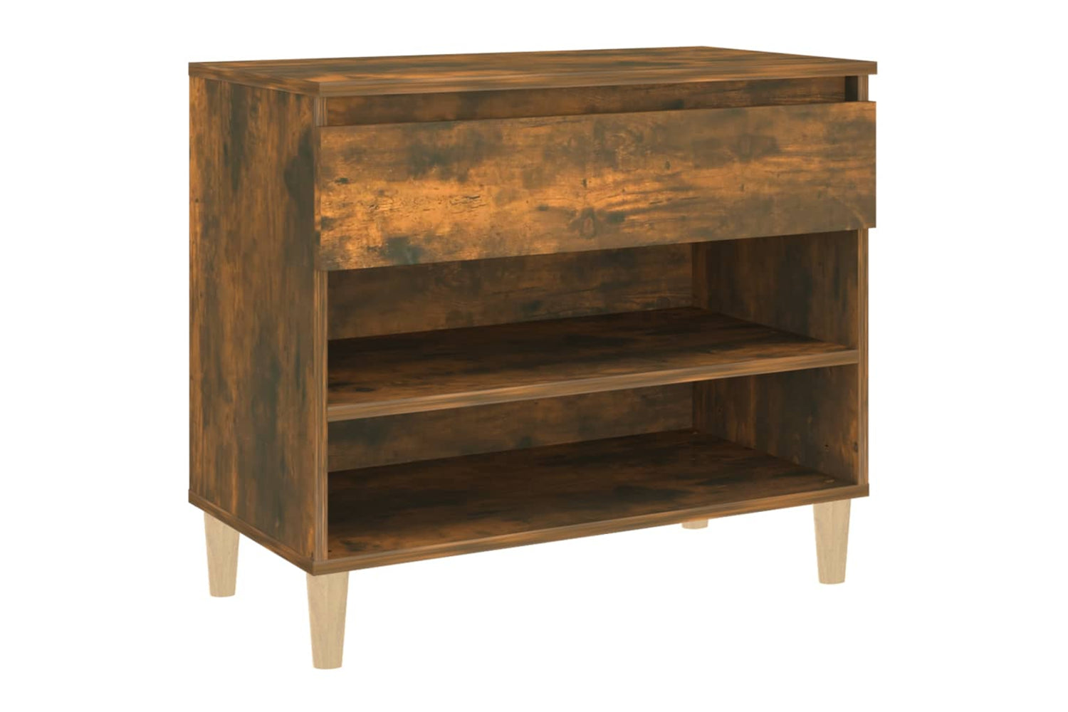 vidaXL 819761 Shoe Cabinet Smoked Oak 70x36x60cm Engineered Wood