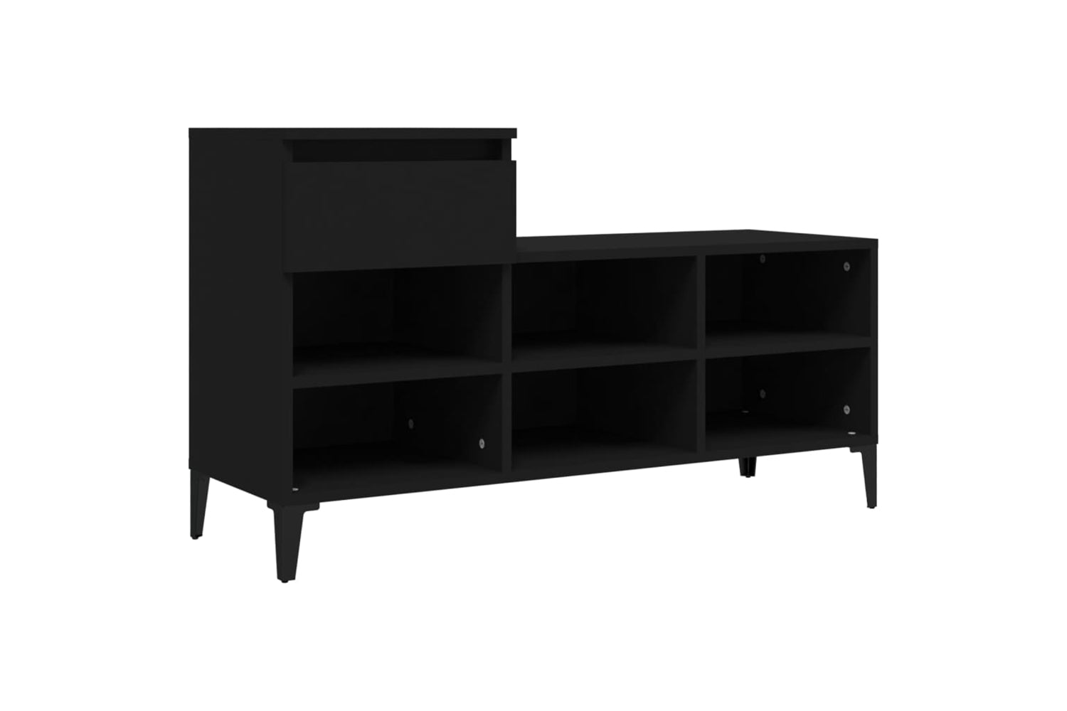 vidaXL 821213 Shoe Cabinet Black 102x36x60cm Engineered Wood