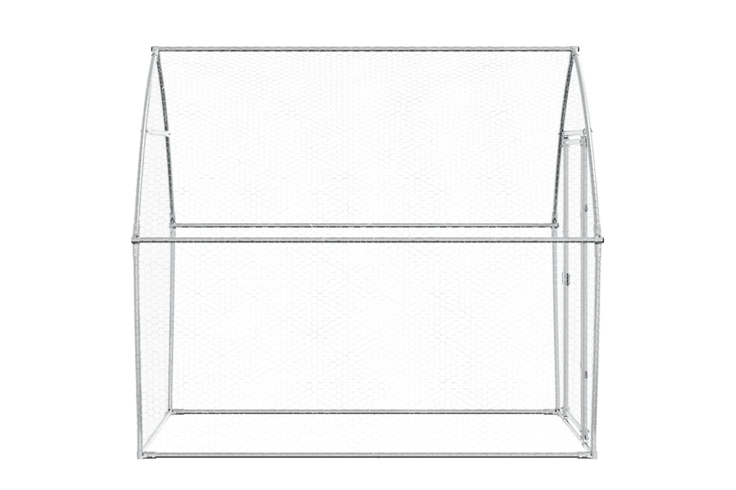 Vidaxl Chicken Cage Silver 200x105x182 Cm Galvanised Steel-5