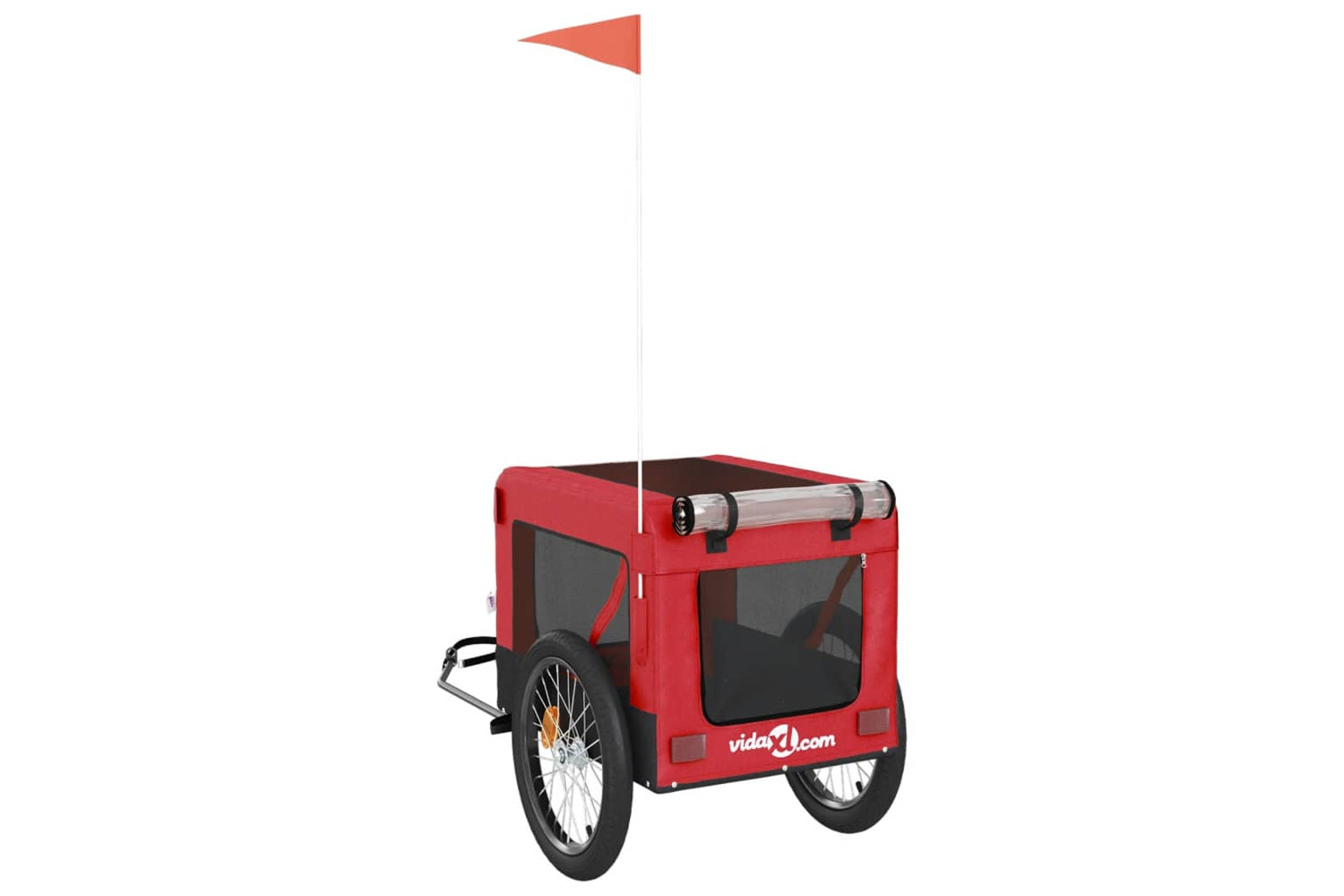 Vidaxl 93922 Pet Bike Trailer Red And Black Oxford Fabric&iron-8