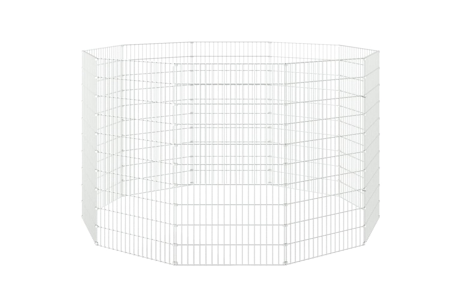 Vidaxl Free Range Animal Enclosure 10-panel 54x100 Cm Galvanised Iron-3