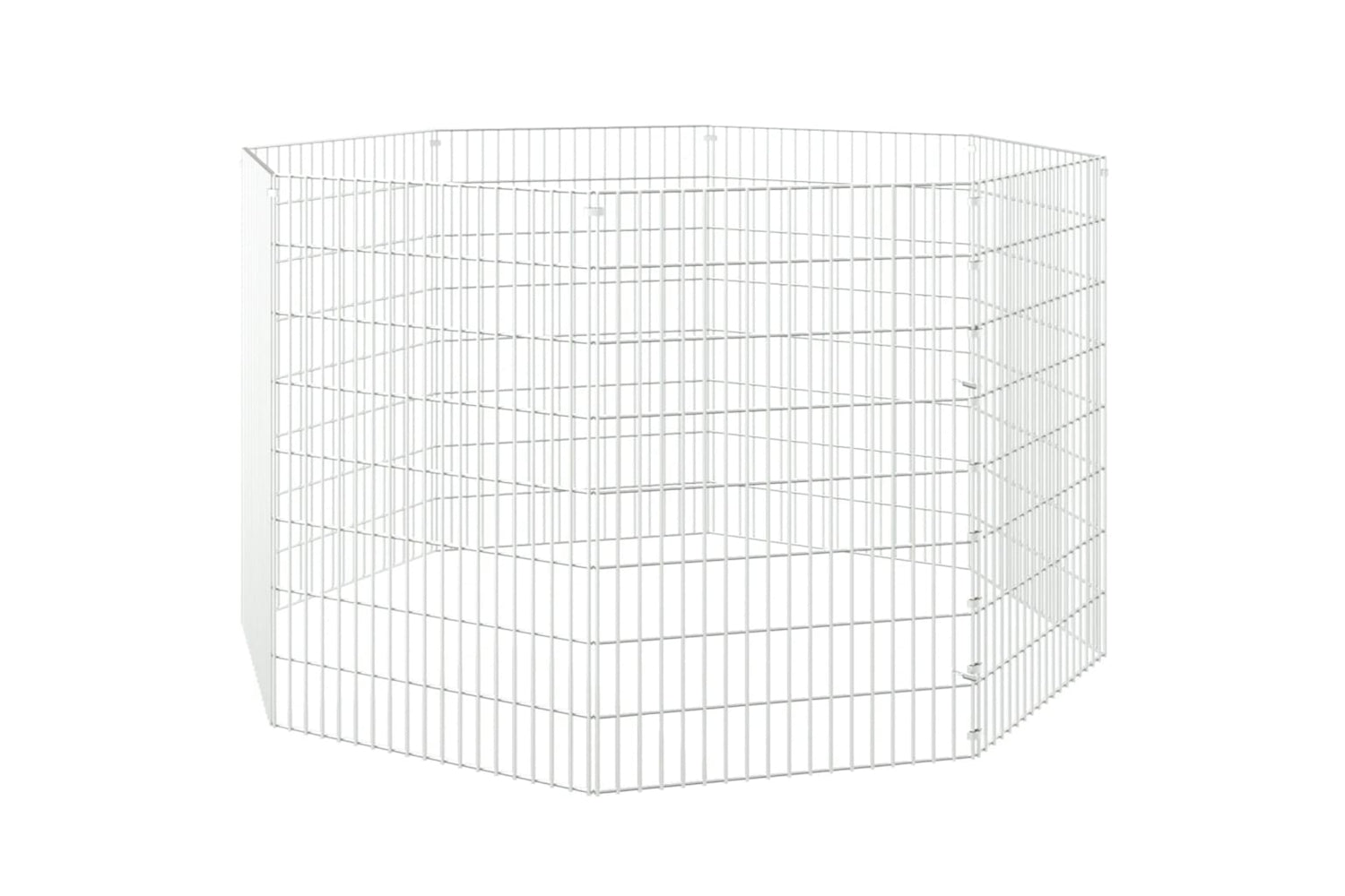 Vidaxl Free Range Animal Enclosure 8-panel 54x80 Cm Galvanised Iron-3