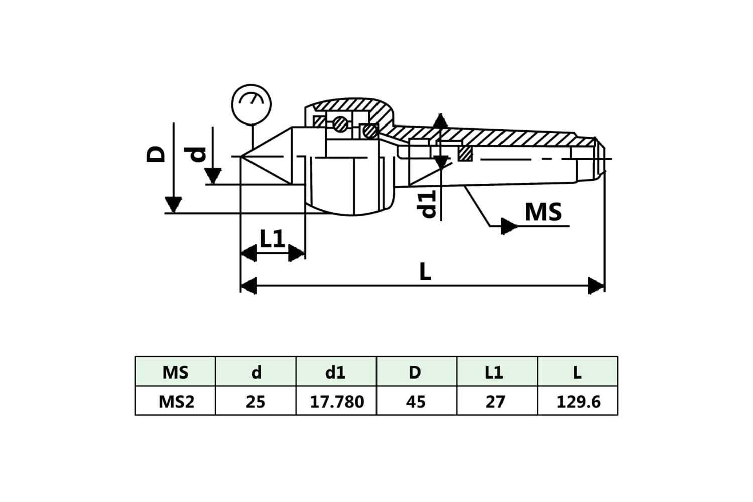 Vidaxl 146692 Revolving Live Center Mt2-6