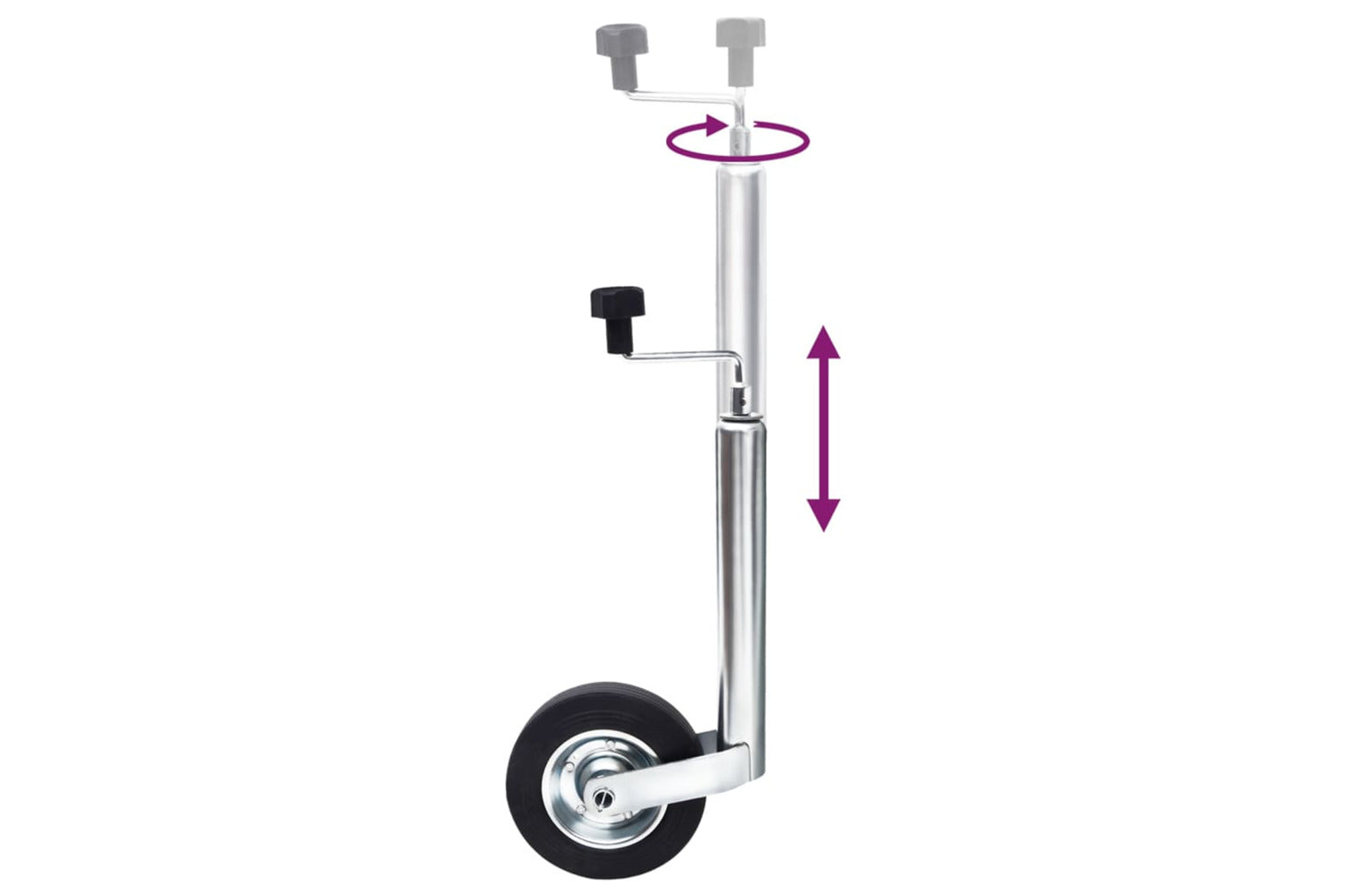 vidaXL 152236 Jockey Wheel For Trailer 48mm Galvanized Steel-3