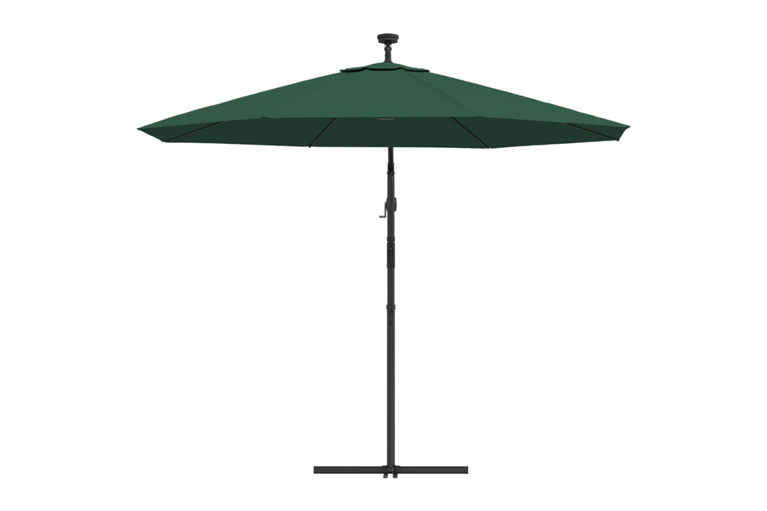 Vidaxl 42969 Hanging Parasol With Led Lighting 300 Cm Green Metal Pole-6