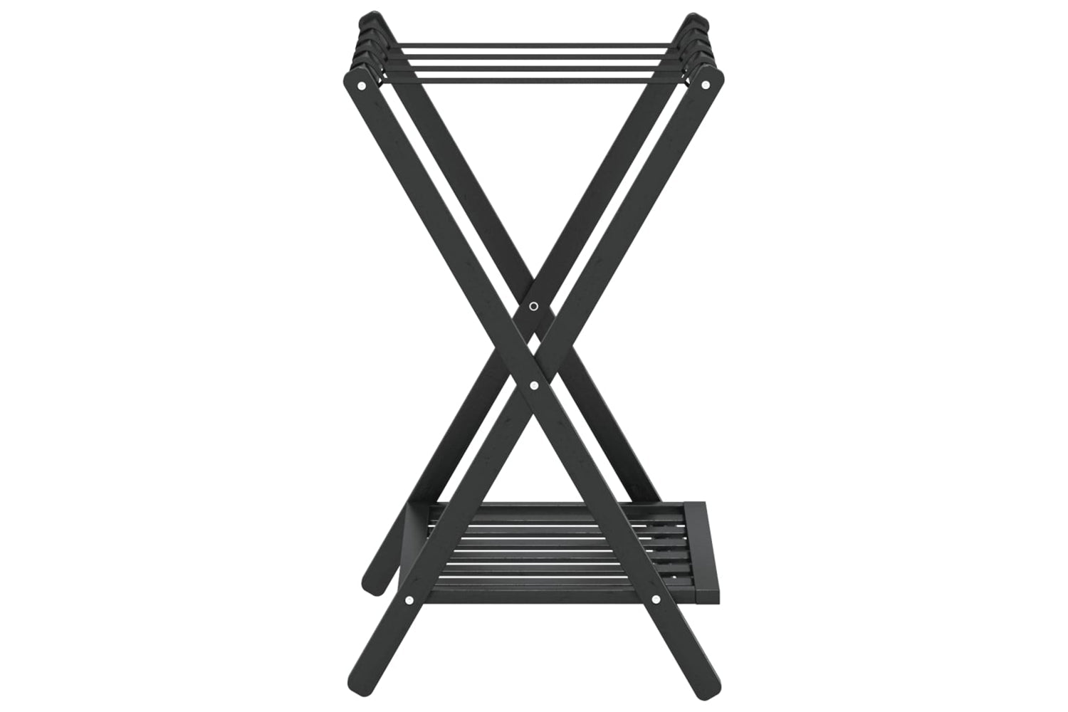 vidaXL 356366 Luggage Rack Black 68x38x58cm Bamboo-3