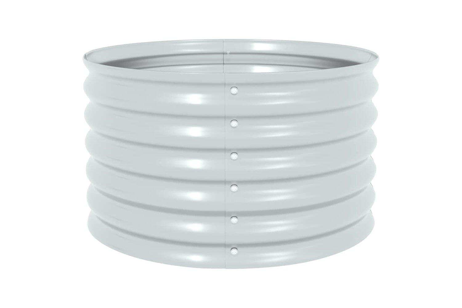 vidaXL 45520 Garden Raised Bed 80x80x44cm Galvanised Steel Silver-4