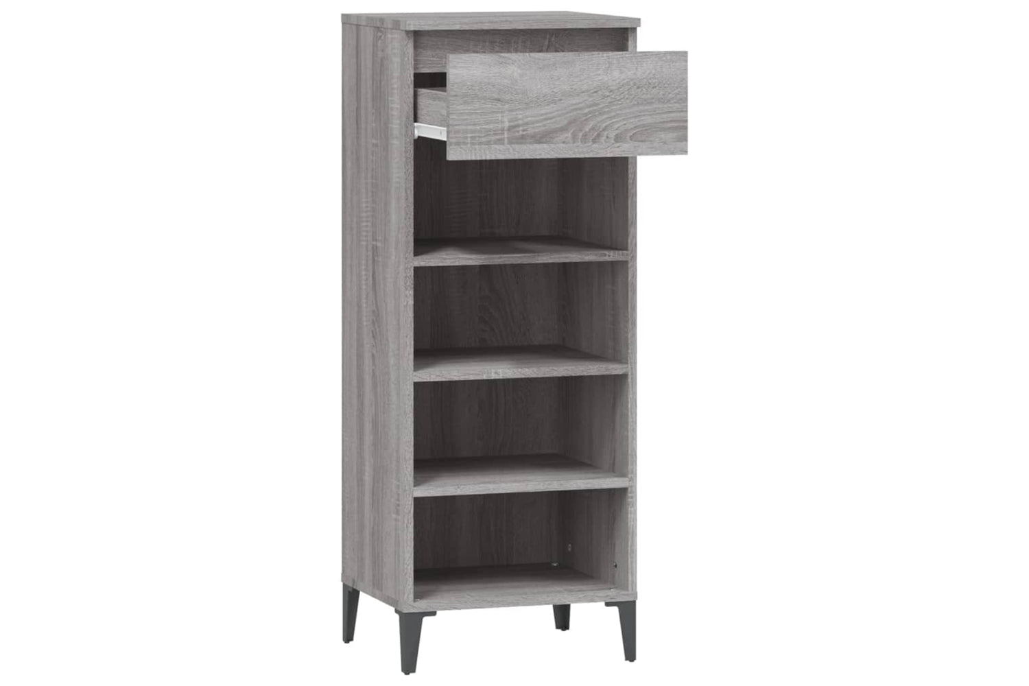 vidaXL 819786 Shoe Rack Grey Sonoma 40x36x105cm Engineered Wood-4