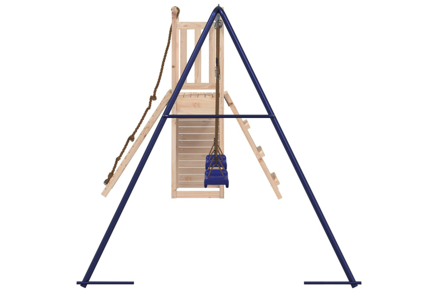 Vidaxl 3155921 Playhouse With Swings Climbing Wall Solid Wood Pine-5