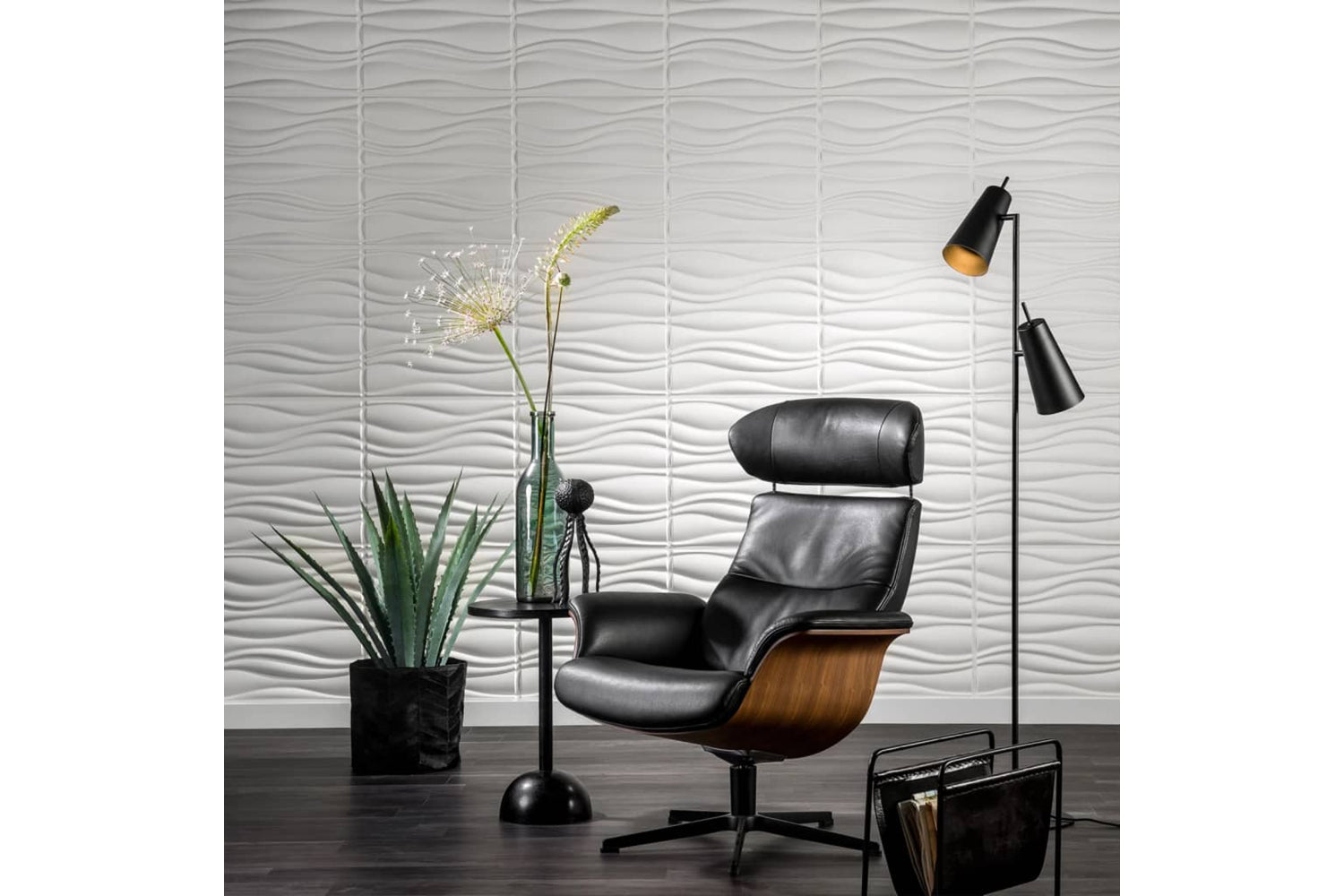 Wallart 412818 3d Wall Panels Waves 12 Pcs Ga-wa04-5