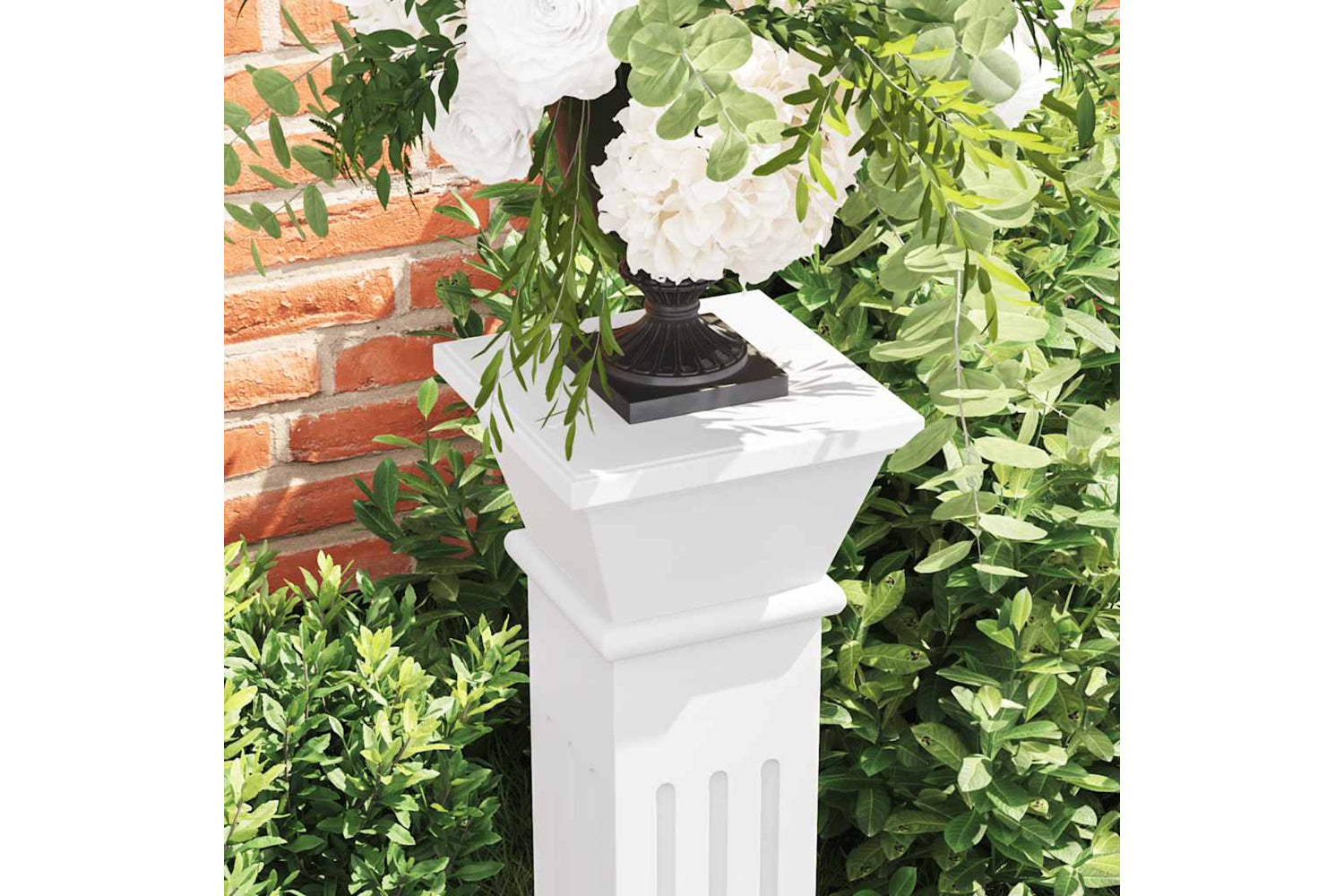 Vidaxl 241849 Classic Square Pillar Plant Stand Mdf-3