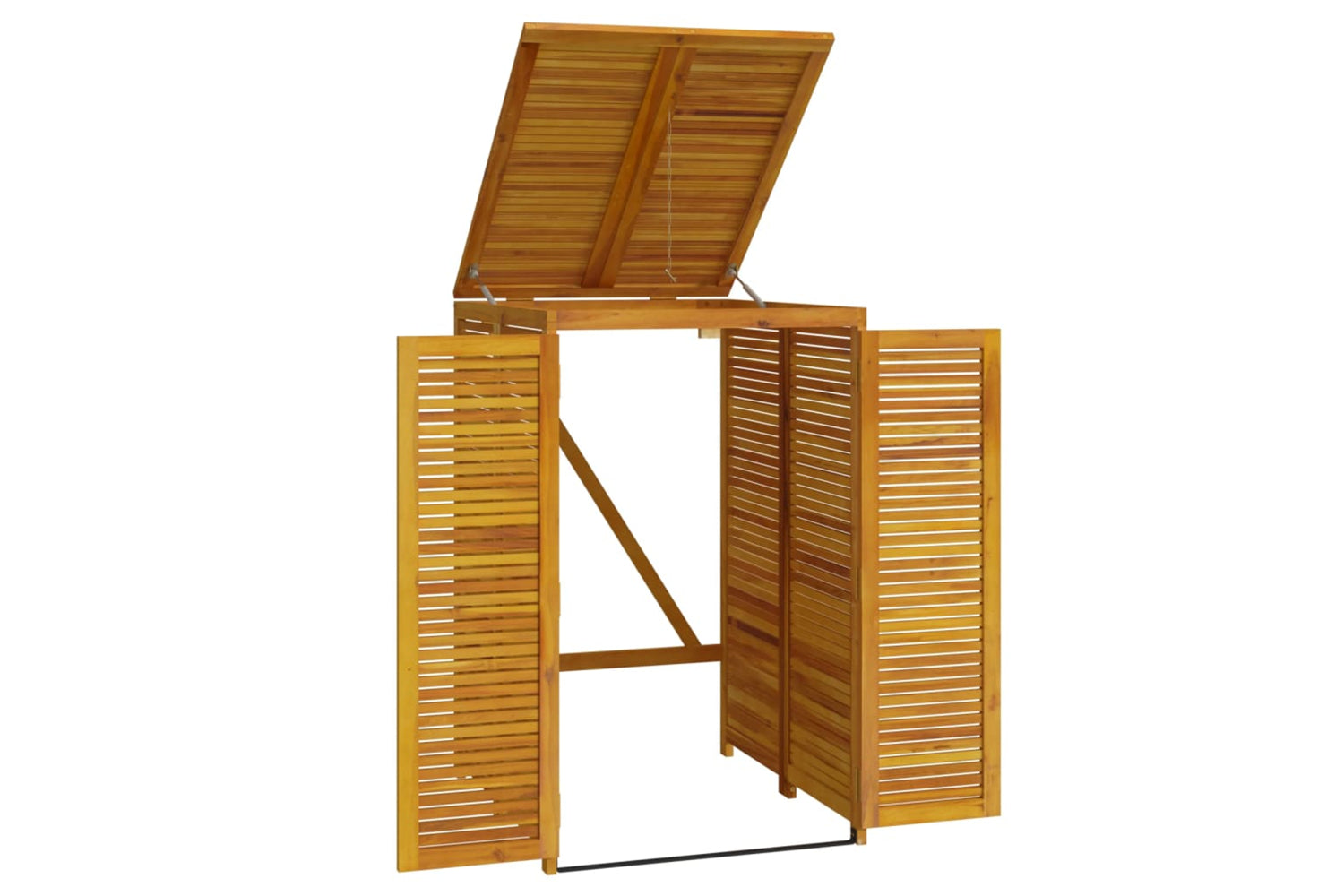 vidaXL 360027 Single Garbage Bin Shed 70x89x117cm Solid Wood Acacia-4