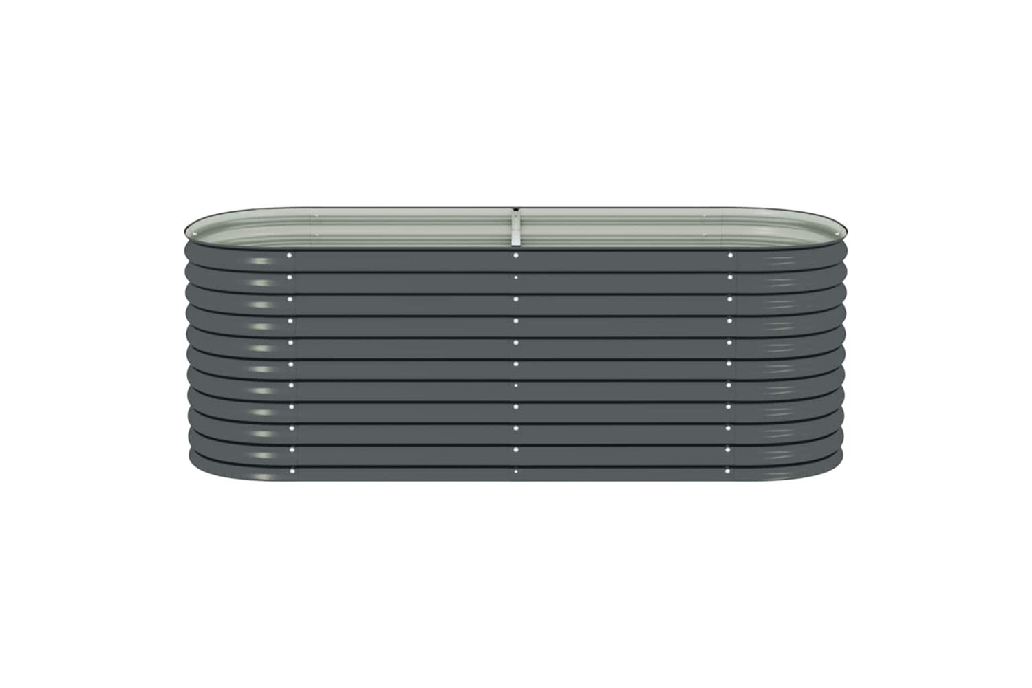 vidaXL Garden Raised Bed 240x80x81cm Galvanised Steel Grey-4