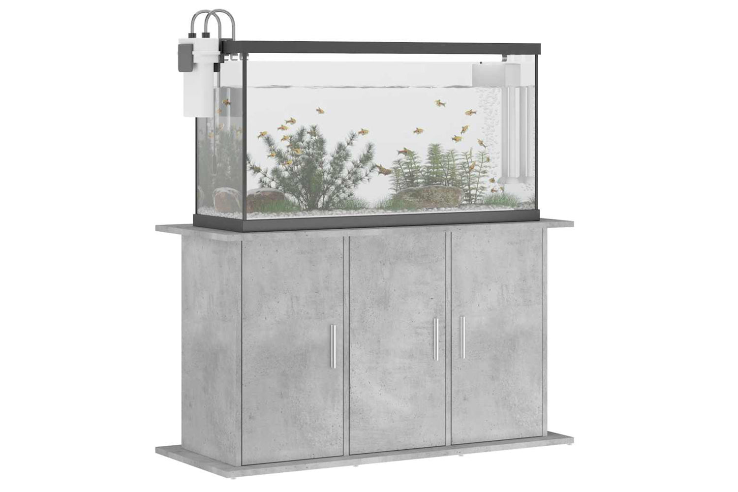 vidaXL 833635 Aquarium Stand Concrete Grey 101x41x58cm Engineered Wood-3