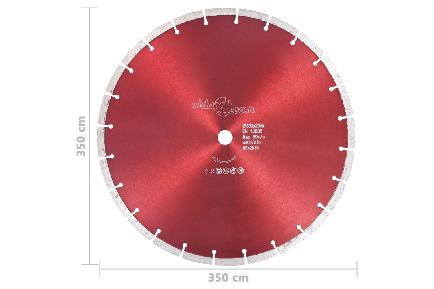 vidaXL 143242 Diamond Cutting Disc Steel 350mm-4