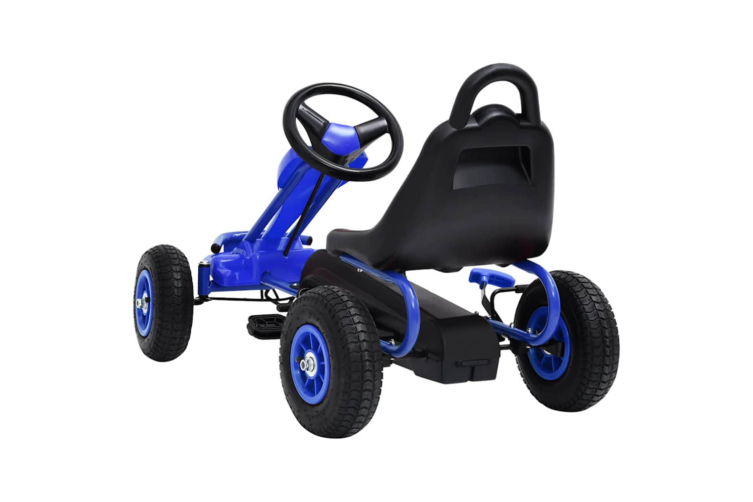 Vidaxl Pedal Go-kart With Pneumatic Tyres Blue-4