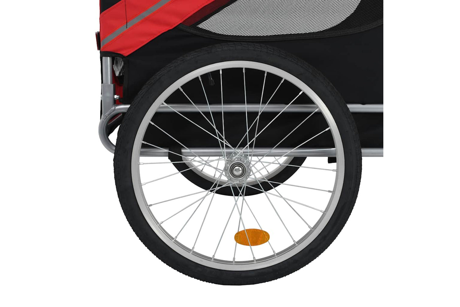 Vidaxl Pet Bike Trailer Red And Black-4