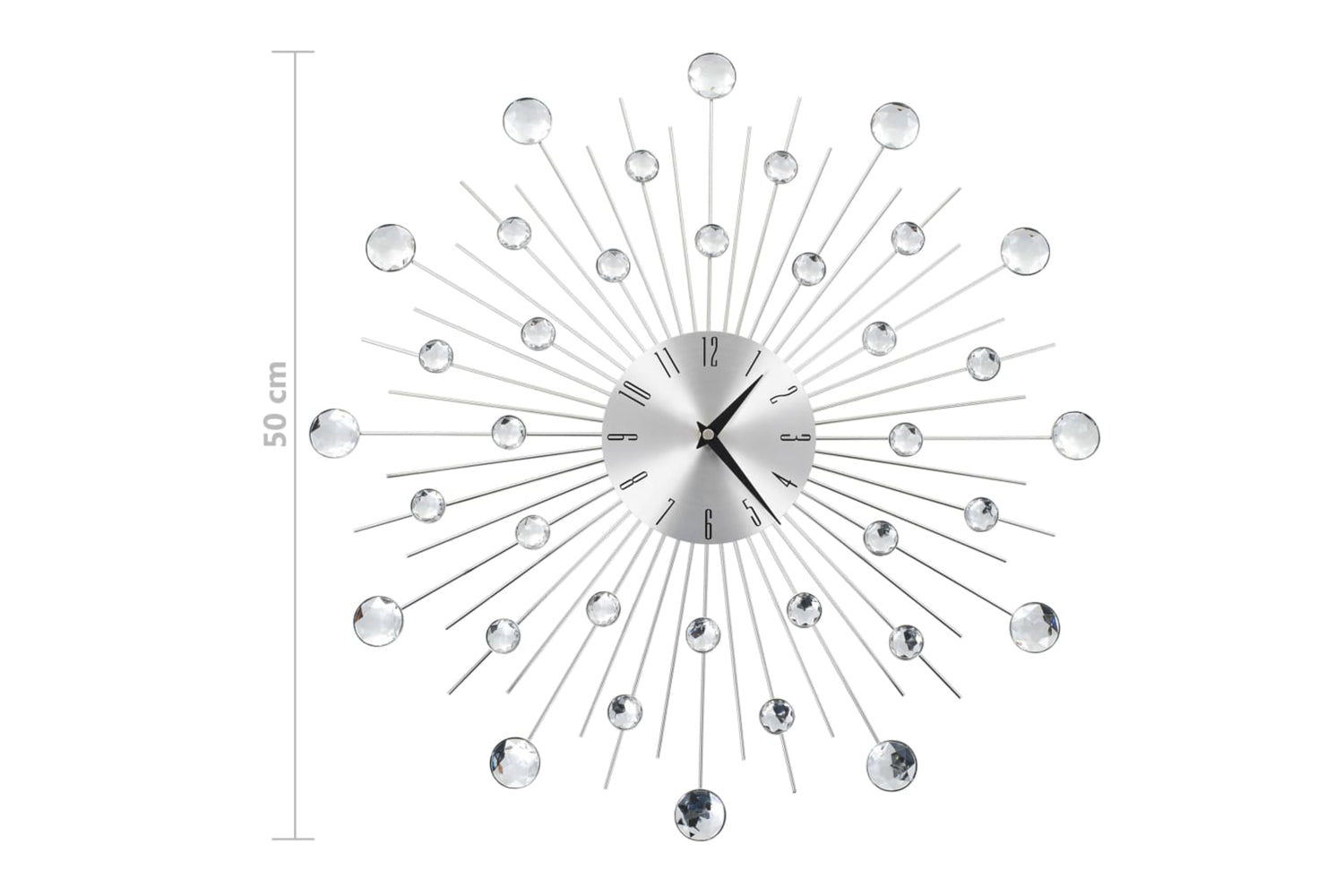 Vidaxl 50642 Wall Clock Modern Design 50 cm | Silver-6