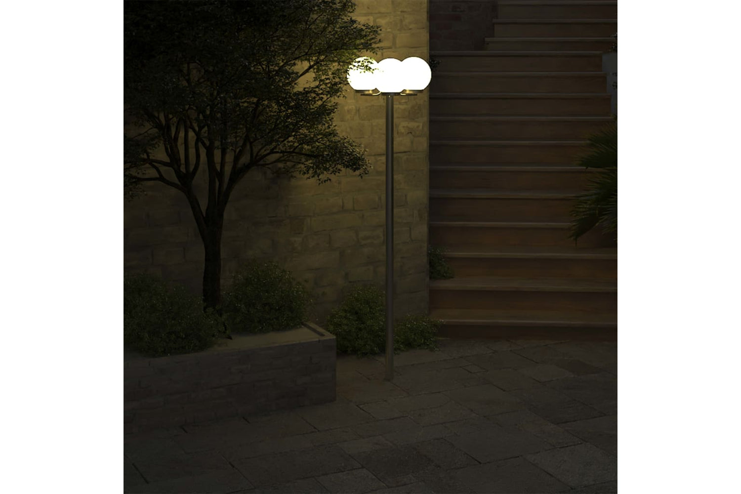 vidaXL 40389 Garden Lamp Post 3 Lamps 220cm-5