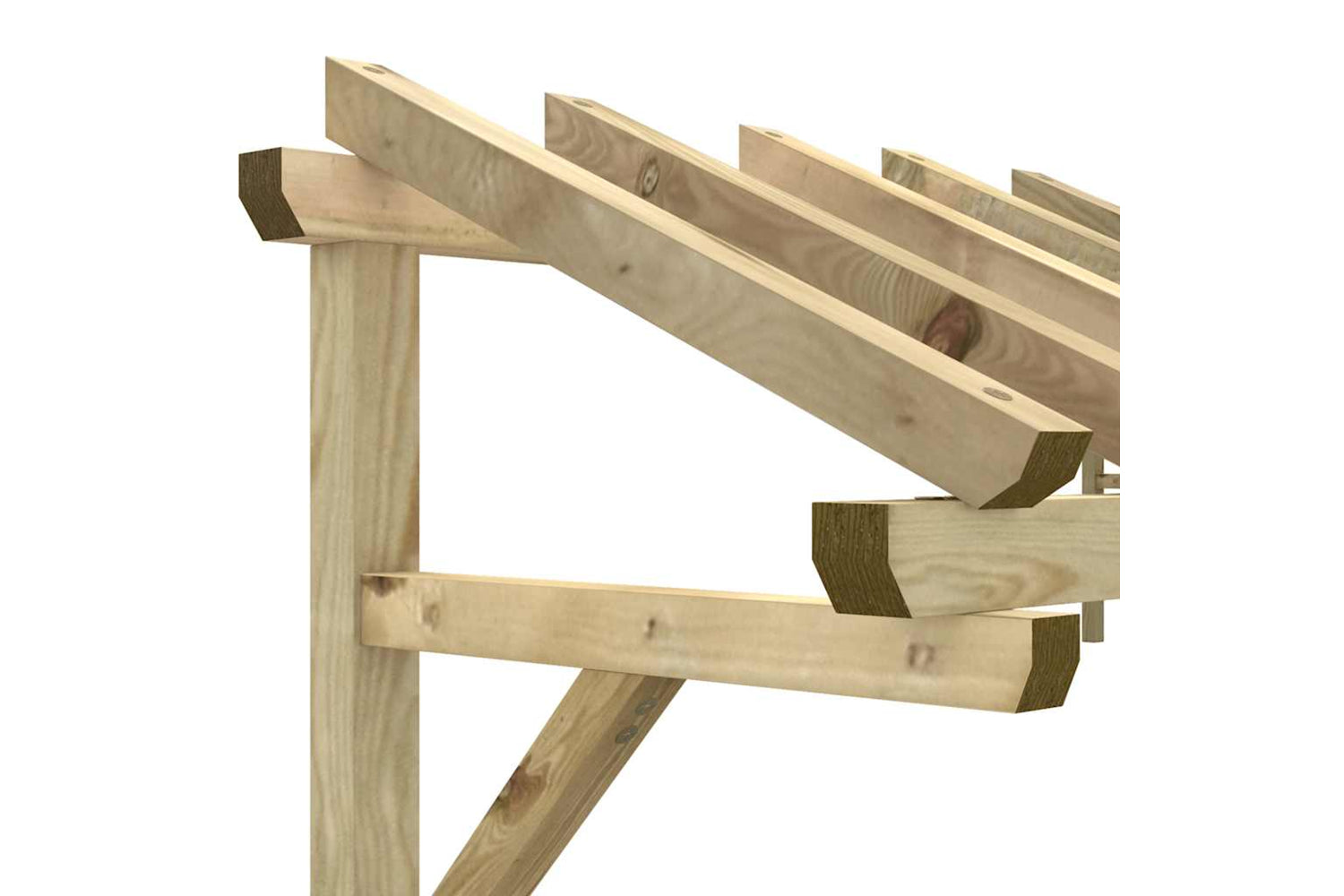 vidaXL 49454 Door Canopy 200x100x100cm Solid Pinewood-6