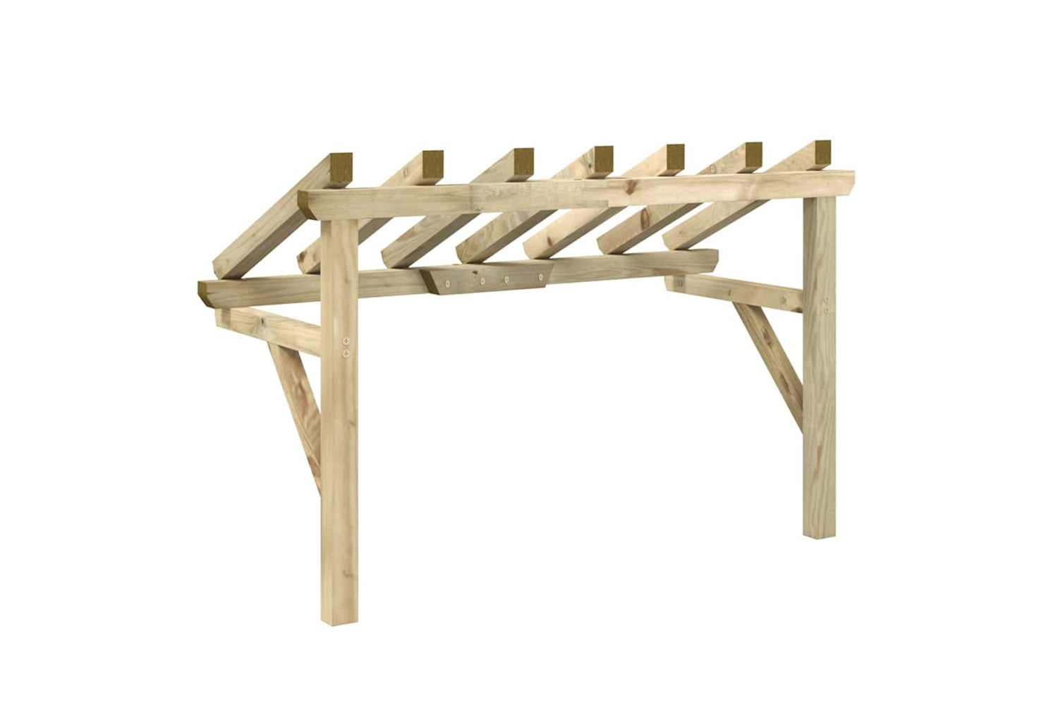 vidaXL 49454 Door Canopy 200x100x100cm Solid Pinewood-5