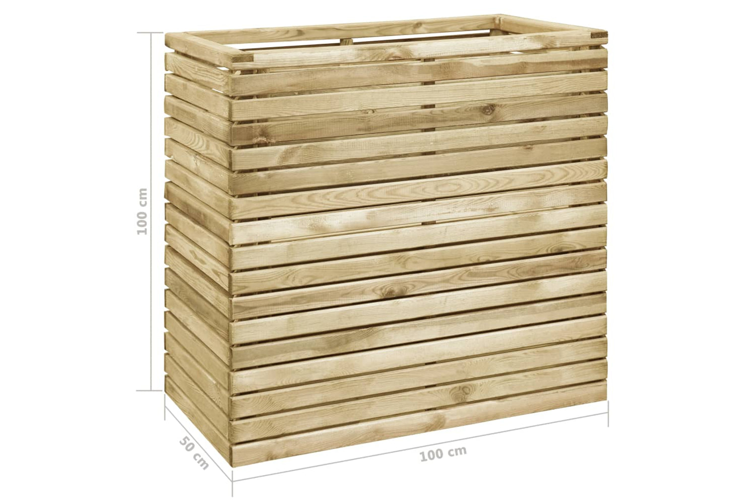 vidaXL 49101 Raised Bed 100x50x100cm Impregnated Pinewood-5