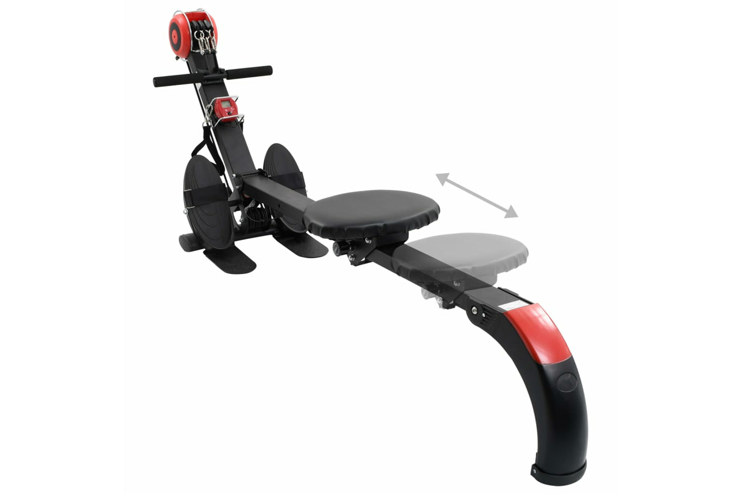 Vidaxl 92013 Folding Rowing Machine Adjustable Resistance-3