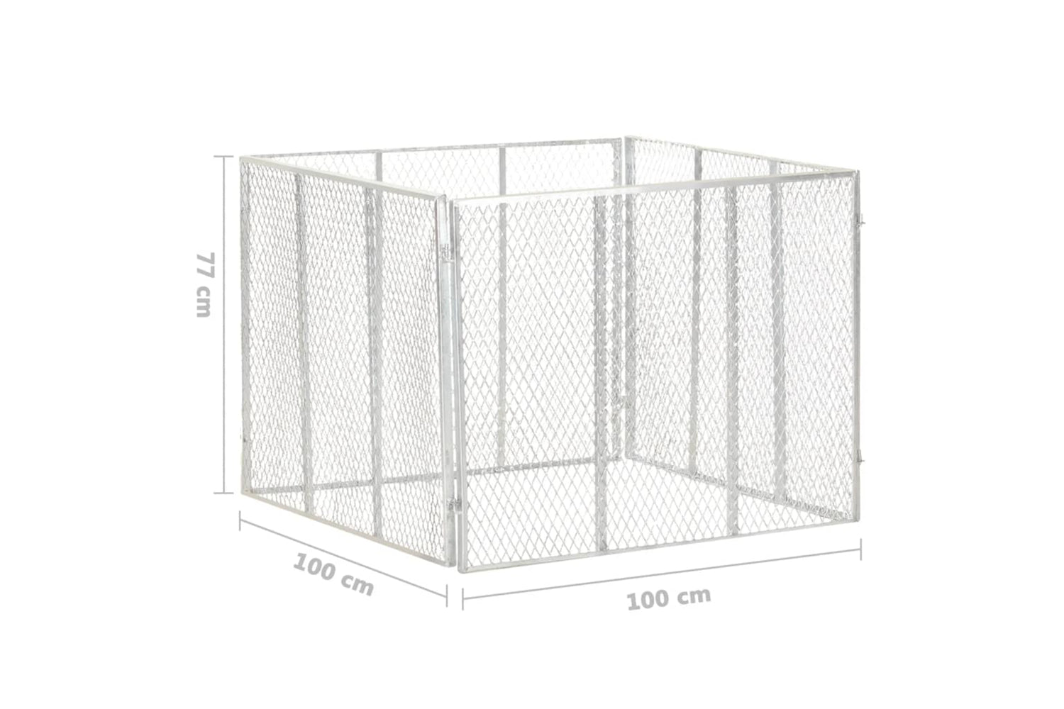 vidaXL 146150 Garden Composter 100x100x77cm Galvanised Iron-6