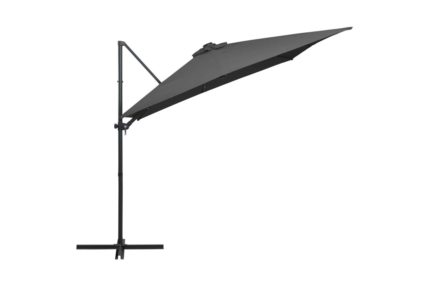 Vidaxl 46994 Cantilever Umbrella With Led Lights And Steel Pole 250x250 Cm Anthracite-4