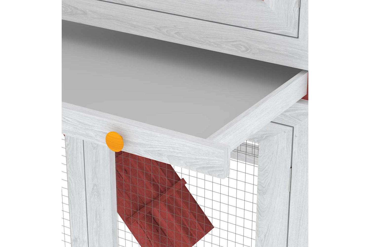 Vidaxl 170851 Animal Rabbit Cage Double Floor Red Wood-6
