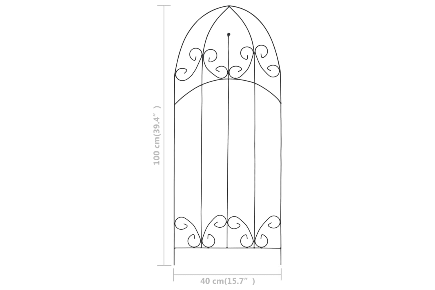 vidaXL 47098 Plant Climbing Racks 3 Pcs Black 40x100cm Iron-5