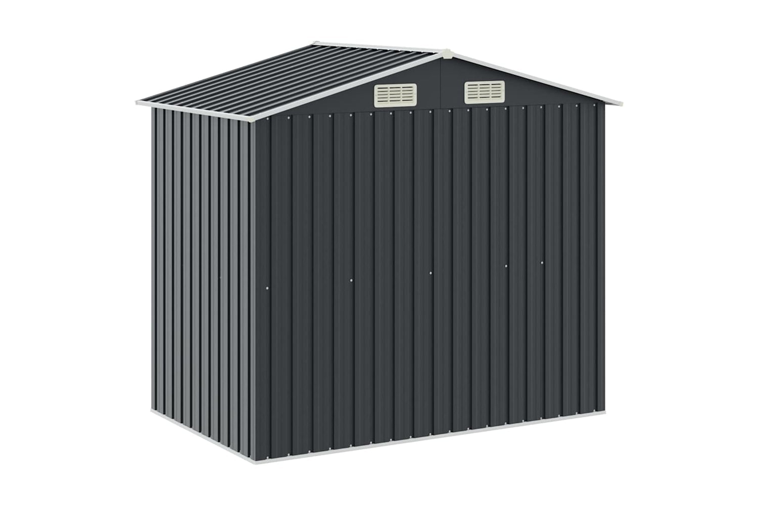 vidaXL 47106 Garden Shed With Rack Anthracite 205x130x183cm Iron-5