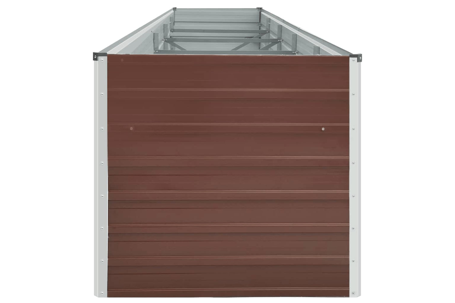 vidaXL 47062 Garden Raised Bed Galvanised Steel 400x80x77cm Brown-4